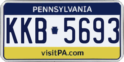 PA license plate KKB5693