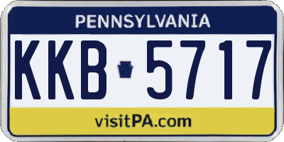 PA license plate KKB5717