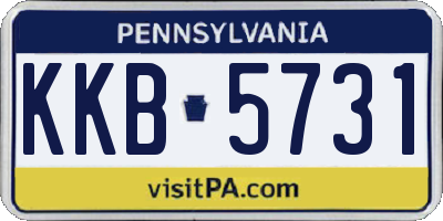 PA license plate KKB5731