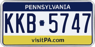 PA license plate KKB5747