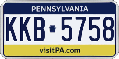 PA license plate KKB5758