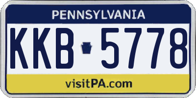 PA license plate KKB5778