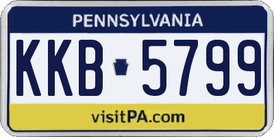 PA license plate KKB5799