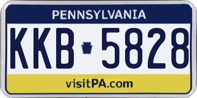 PA license plate KKB5828