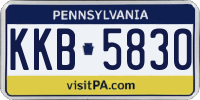 PA license plate KKB5830