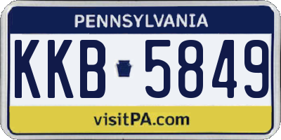 PA license plate KKB5849