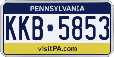 PA license plate KKB5853