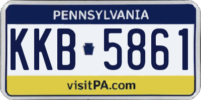 PA license plate KKB5861