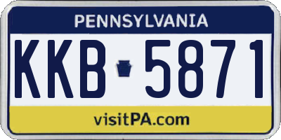 PA license plate KKB5871