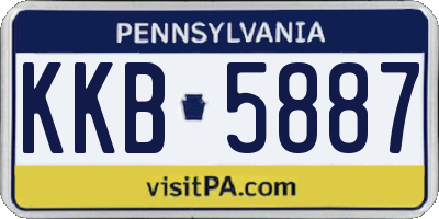 PA license plate KKB5887