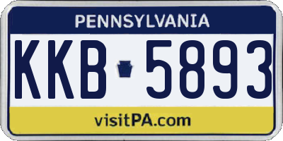 PA license plate KKB5893