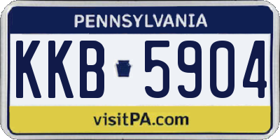 PA license plate KKB5904