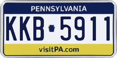 PA license plate KKB5911