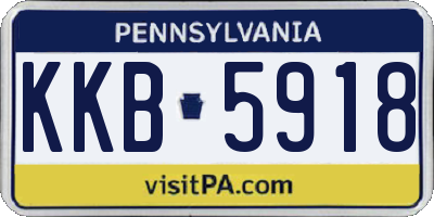 PA license plate KKB5918