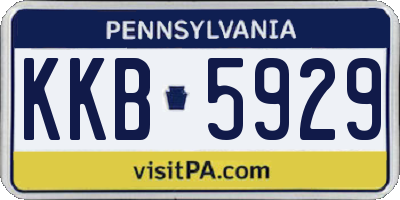 PA license plate KKB5929