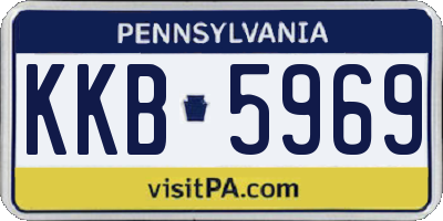 PA license plate KKB5969