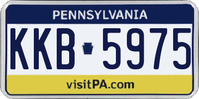 PA license plate KKB5975
