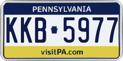 PA license plate KKB5977
