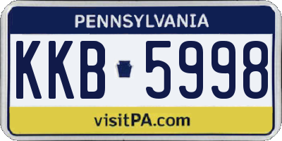 PA license plate KKB5998