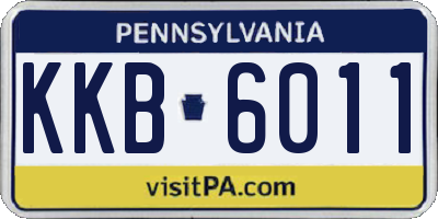 PA license plate KKB6011