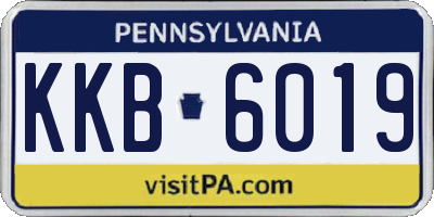 PA license plate KKB6019