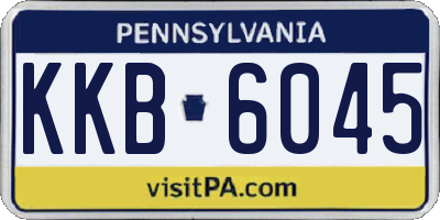 PA license plate KKB6045