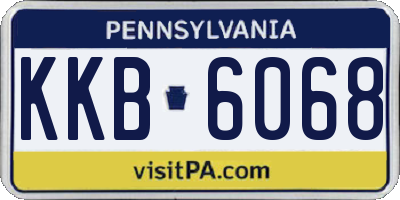 PA license plate KKB6068