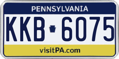 PA license plate KKB6075