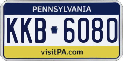 PA license plate KKB6080