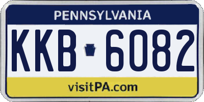 PA license plate KKB6082