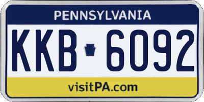 PA license plate KKB6092