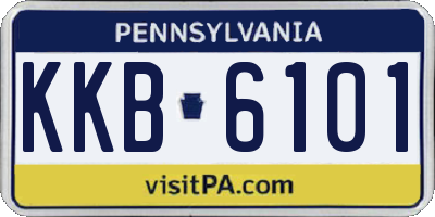 PA license plate KKB6101