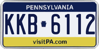 PA license plate KKB6112