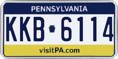 PA license plate KKB6114