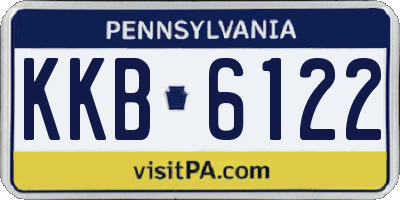 PA license plate KKB6122