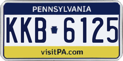 PA license plate KKB6125