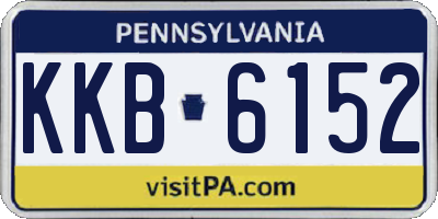 PA license plate KKB6152