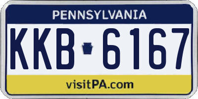 PA license plate KKB6167