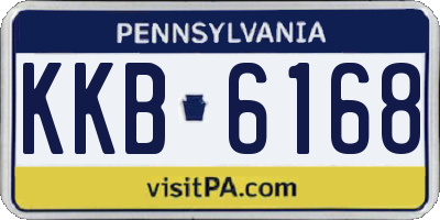 PA license plate KKB6168