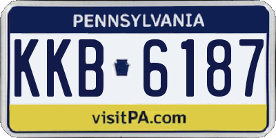 PA license plate KKB6187