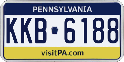 PA license plate KKB6188