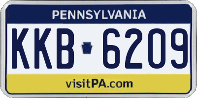 PA license plate KKB6209