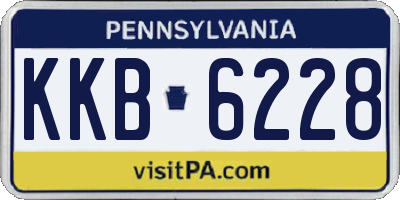 PA license plate KKB6228