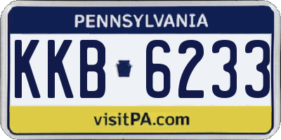 PA license plate KKB6233
