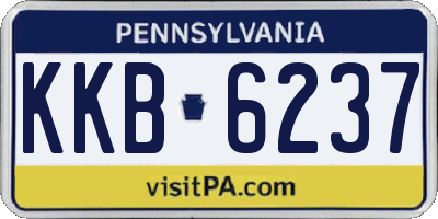 PA license plate KKB6237