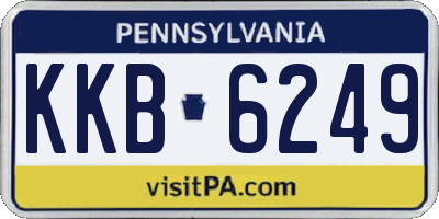 PA license plate KKB6249