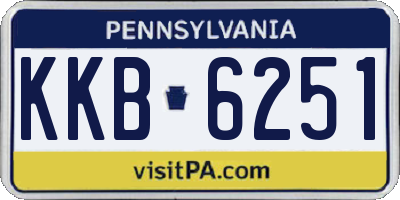 PA license plate KKB6251