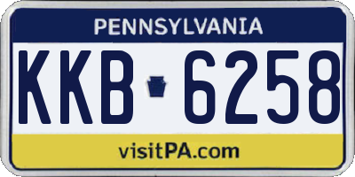 PA license plate KKB6258