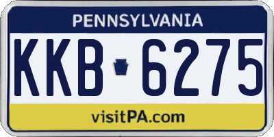 PA license plate KKB6275