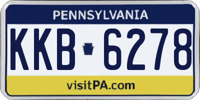 PA license plate KKB6278